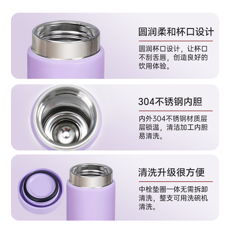 虎牌(TIGER)小清新不锈钢轻量保温杯简约商务男女士水杯礼物MMZ-W60C 600ml高清大图