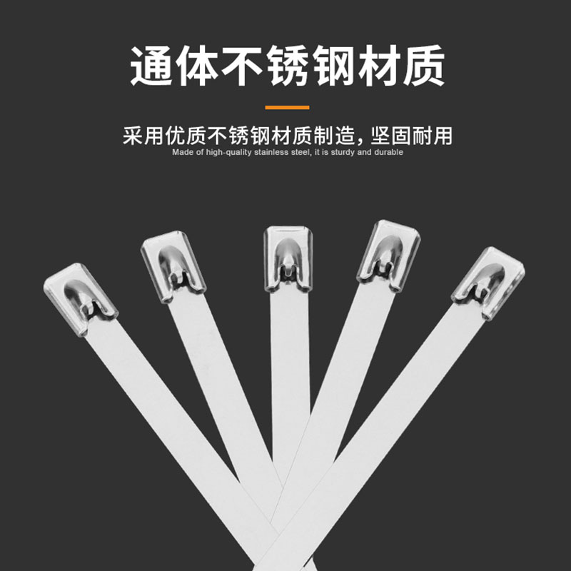 东电通信(DODEM) 201不锈钢扎带自锁捆扎带 7.9mm*800mm 100根/包高清大图