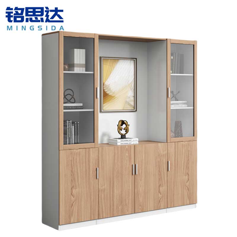 铭思达书柜四门个高清大图