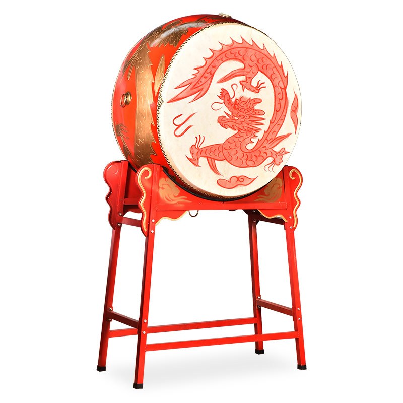 风雷动 鼓牛皮鼓24寸立式龙鼓+鼓架