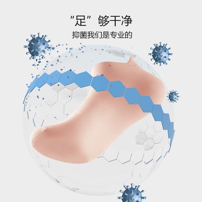 花花公子袜子女士船袜四季舒适柔软薄款透气棉抗菌吸汗运动休闲棉质短袜图片