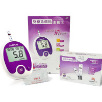 三诺血糖仪安稳免调码血糖试纸家用测试仪测血糖的仪器医用高精准测量仪100支独立套装
