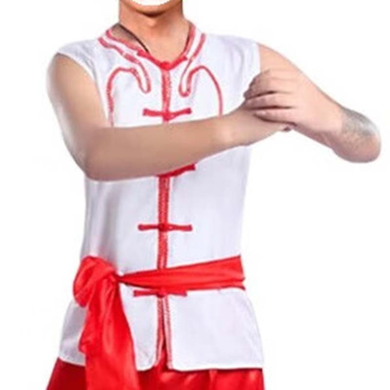 鑫声威牛皮鼓配件战鼓打鼓服男士秧歌服锣鼓陕北腰鼓民族演出服(背心款)