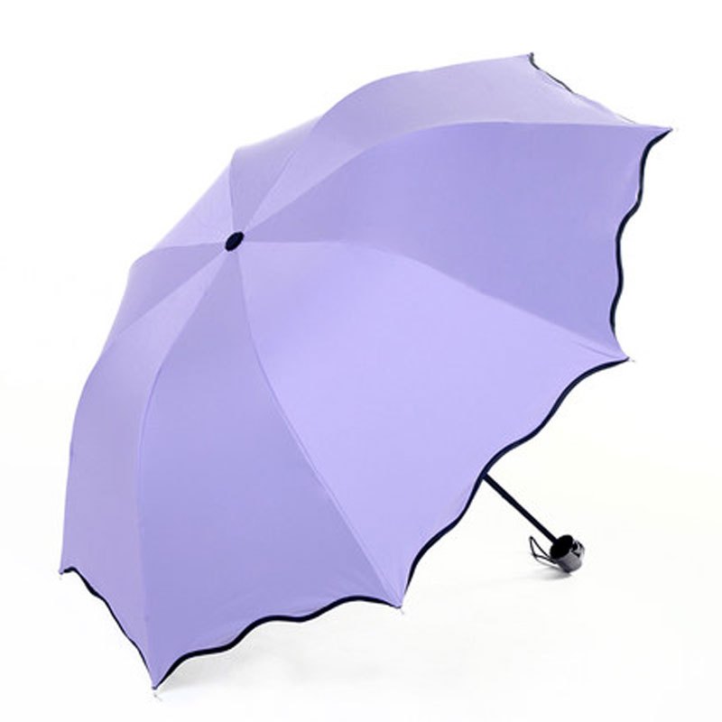 成人女士通用款糖果色非自动手动三折防晒遮阳太阳伞遮雨伞生活日用晴