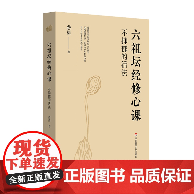 不抑郁的活法 六祖坛经修心课 唤醒身心潜藏活力 心灵疗愈励志经典书 陈坤 费勇作品 六祖坛经入门读物 华东师范大学出版社高清大图