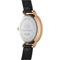 丹尼尔惠灵顿(Daniel Wellington)女式机械表时尚简约玫瑰金不锈钢防水黑色网带腕表