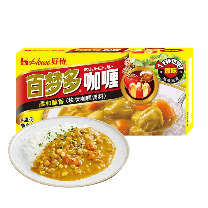 好侍百梦多咖喱块原味100g鸡肉饭料理包料酱日本日式家用黄咖喱块儿童高清大图