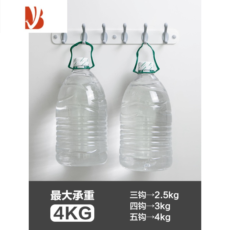 三维工匠门后玄关免打孔无痕挂钩强力粘胶卧室挂挂物钩