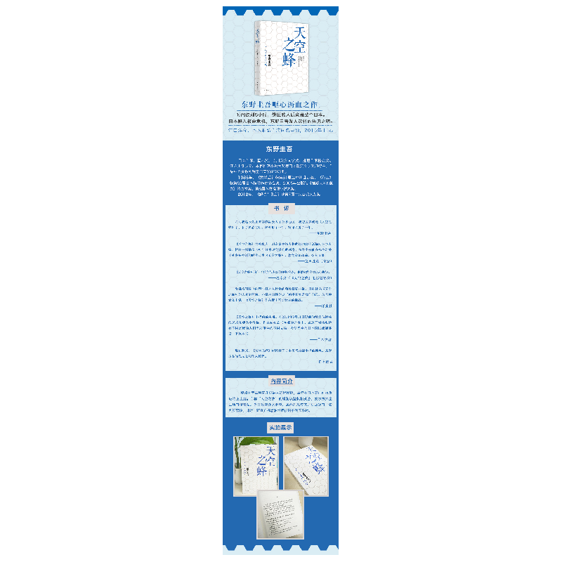 正版新书]天空之蜂(日)东野圭吾 著;王维幸 译 著9787544275224高清大图