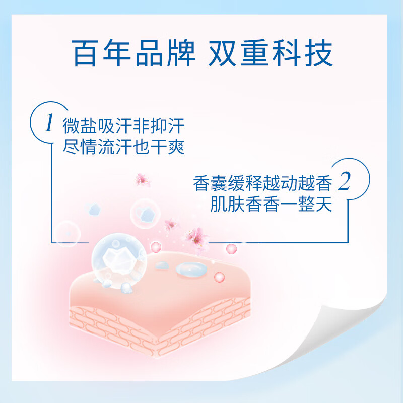 舒耐爽身香体喷雾微盐去异味抑汗喷雾女士棉香依然高清大图