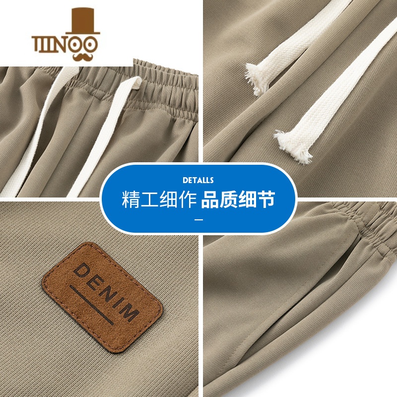 YANXU冰丝裤子男款夏天西装裤男夏季薄款阔腿休闲直筒感垂坠感长裤高清大图