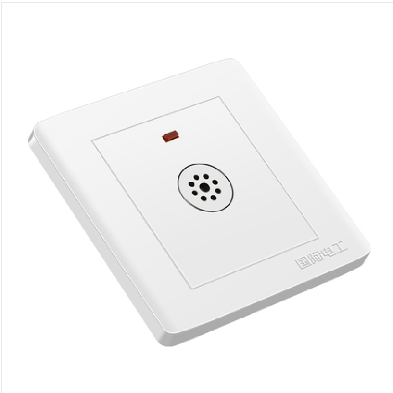 国际电工86型暗装二线声光控楼道感应延时220v声控开关面板