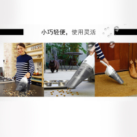 美国百得(blackdecker)家用干湿两用无线手持吸尘器 锂电充电 强力大吸力小型吸尘机白色WD7201W-A9