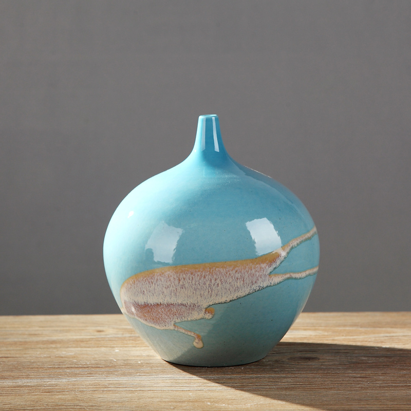 景德镇陶瓷欧式现代家居软装饰品花瓶客厅新中式玄关电视酒柜摆件