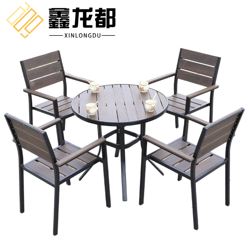 鑫龙都户外桌700mm+4椅套高清大图