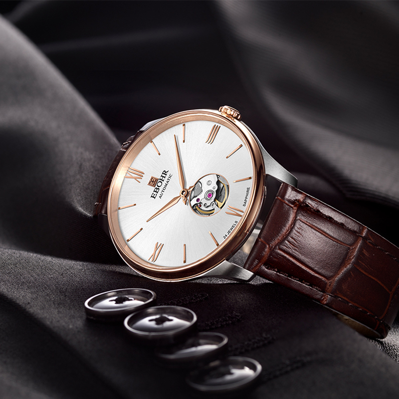 依波ebohr机械手表镂空男表5084