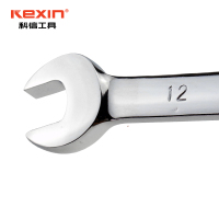 科信(kexin)全抛光棘轮两用扳手 开口梅花快速扳手 15mm KX332 1把