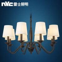 雷士照明(NVC)晨曦 美式客厅吊灯 欧式别墅复式楼简约乡村铁艺复古奢华灯具