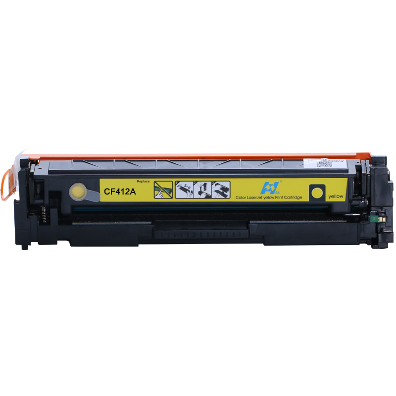 华铭HF-410/411/412/413硒鼓 CF412Y黄色易加粉