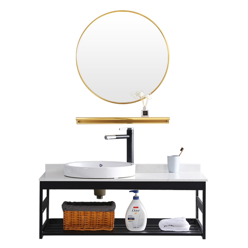 卫生间家用挂墙式洗漱洗手盆小户型大理石洗脸盆柜组合阳台洗面盆