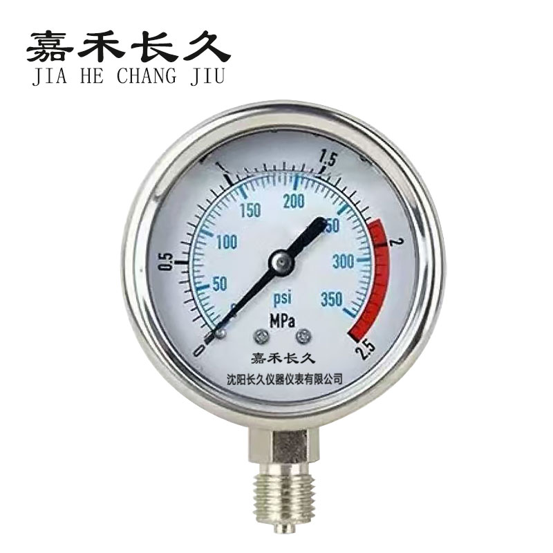 嘉禾长久 耐震压力表检测定制型 YTN50 块 0-2.5Mpa