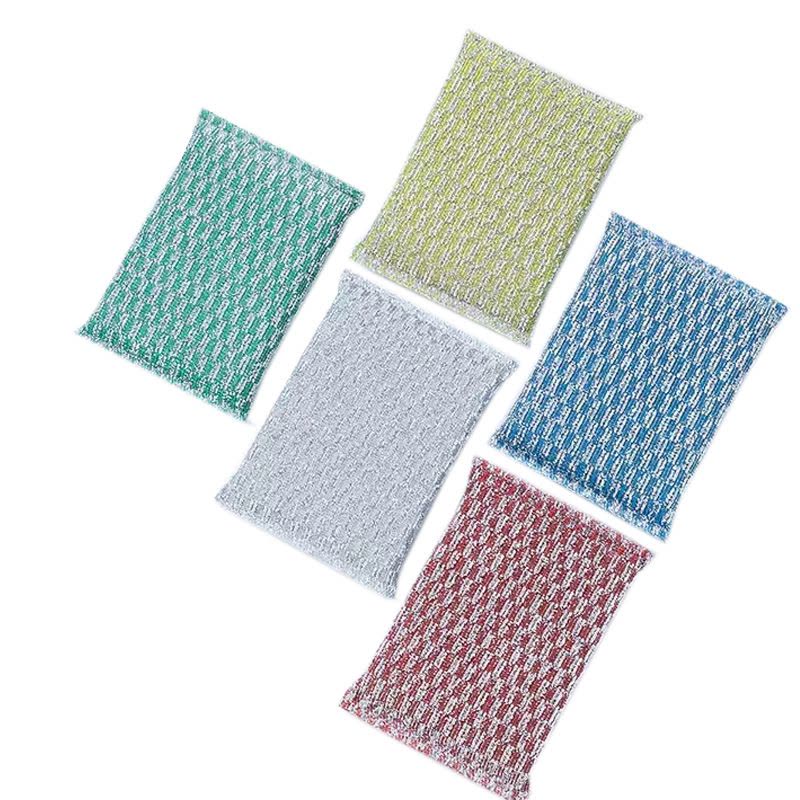 炯毅 彩条金柔百洁布清洁布 洗碗清洁海绵去油污抹布 厨房百洁布刷锅碗神器海绵吸水除污不易 金柔百洁布 小提花 个图片