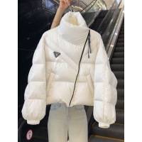 年新款棉服女冬短款韩版小个子设计感棉袄外套宽松加厚棉衣潮 M 白色