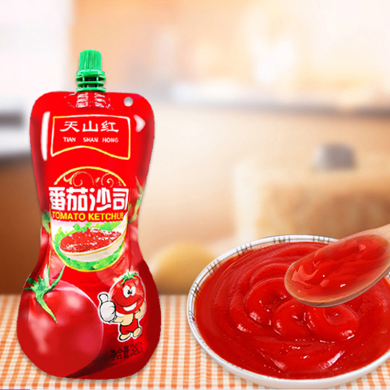 天山红番茄沙司320g挤挤装酱意大利面酱番茄酱披萨酱