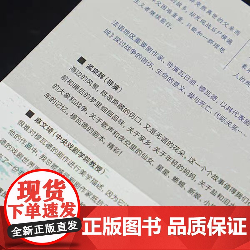 (守望者)海边:瓦日迪·穆瓦德剧作集 收录乌镇戏剧节《海边》和奥斯卡提名电影《焦土之城》剧本 南京大学出版社 2849高清大图