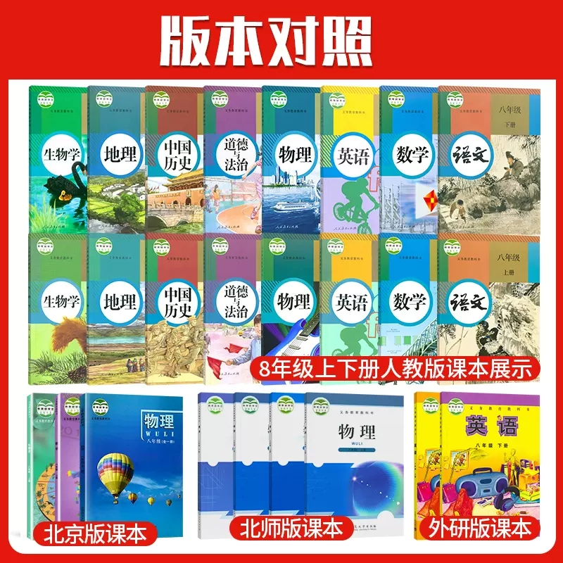 [八年级上]生物(苏教版) 八年级上 [正版]八年级自选2024新版五年中考三年模拟八年级上册下册语文数学英语物理政治历高清大图