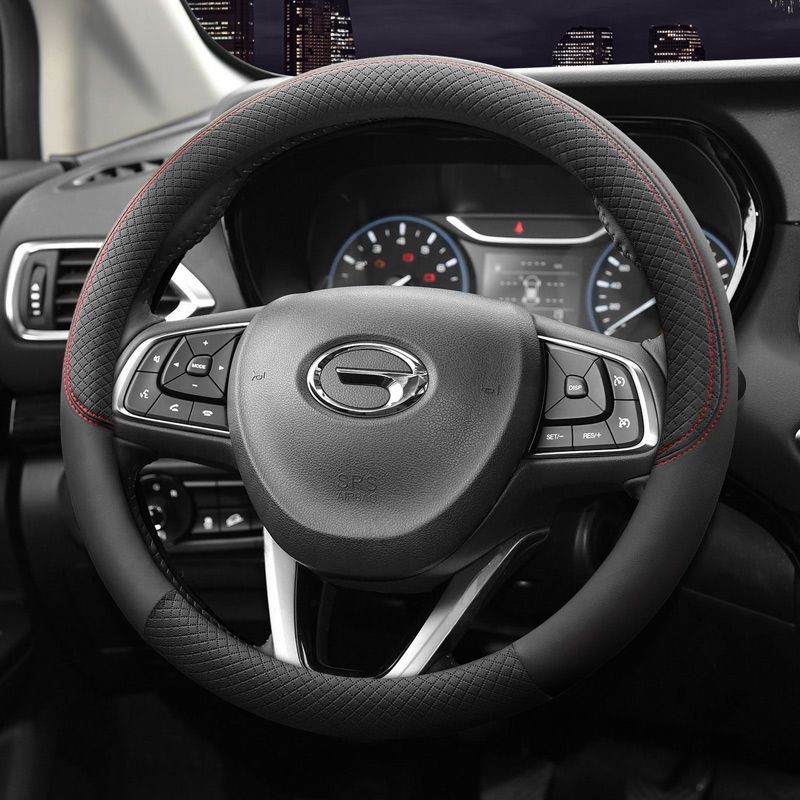 广汽传祺gs3 gs4 gs8 ga4 gs5 ga8 ga3s gs7方向盘套皮四季车把套 黑