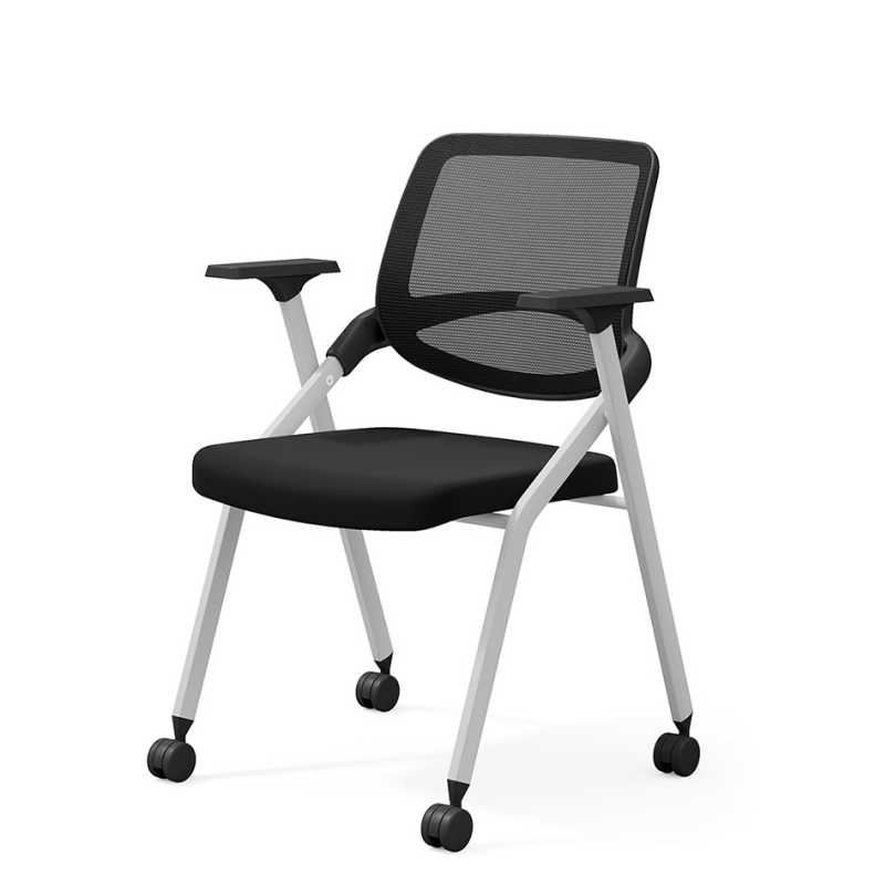 铭思达折叠会议椅带扶手把高清大图