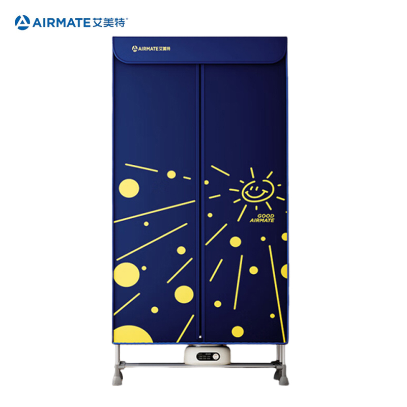 艾美特(AIRMATE)干衣机双层大容量免拆可折叠家用便携立式风干机烘衣暖被机烘鞋器婴儿衣物衣柜式干衣HG12-K8高清大图