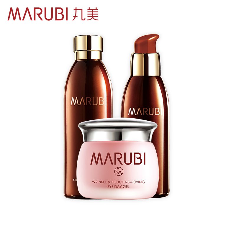 MARUBI丸美套装 紧致眼袋眼凝胶巧克力丝滑水乳三件套 抗淡皱保湿补水 淡化细纹眼袋面部眼部护理护肤化妆品