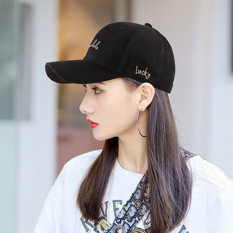 棒球帽网帽女士鸭舌帽韩版潮牌防晒遮阳帽百搭帽子时尚太阳帽夏季
