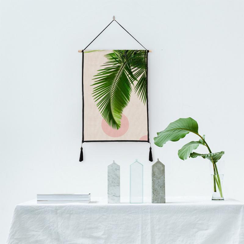 清新简约 植物叶子系列挂画挂毯壁挂 客厅走廊房间装饰挂画_114
