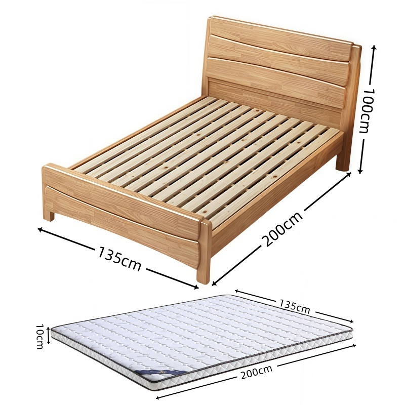 豫龙都 床+床垫 1.35m 套高清大图