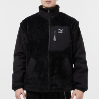 彪马（PUMA）男装棉衣新款运动服户外时尚舒适休闲外套保暖立领棉服 534974-01 ZP S 534974-01/黑色