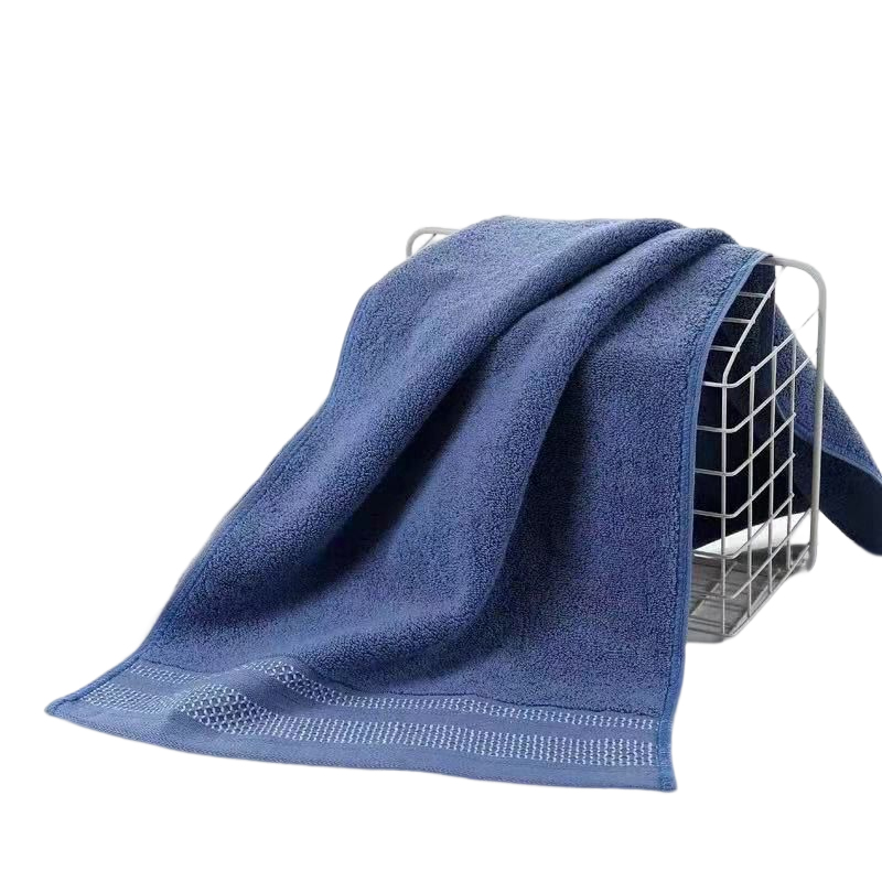 安居先森超柔瞬吸水五星级酒店长绒棉毛巾一往情深34*76cm 蓝色高清大图