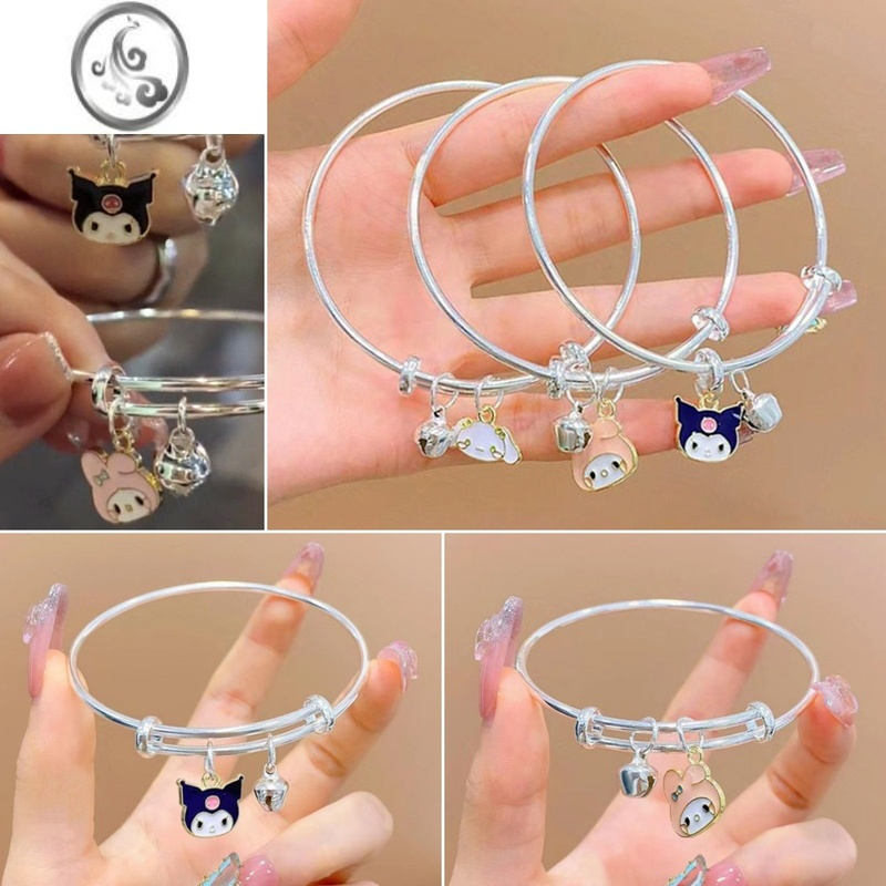 jimi闺蜜手环高颜值三丽鸥手镯卡通美乐蒂手链情侣铃铛ins玉桂狗礼物