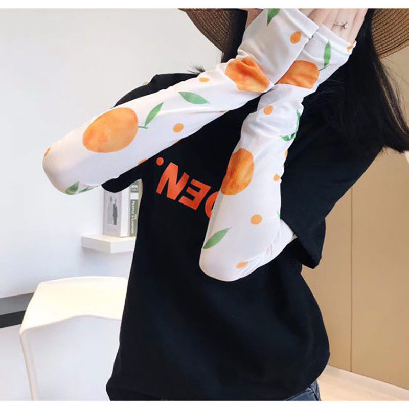 ins冰袖女防晒冰丝袖套潮手套网红薄手袖泫雅风袖子神器百搭夏季莎丞