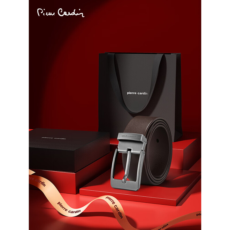 皮尔卡丹(pierre cardin)新款休闲男式自动扣皮带 W52866471-4B高清大图