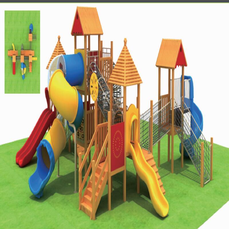 巧可粒运动户外玩具1200*1100*520 cm 巧可粒系列幼儿大型木质户外