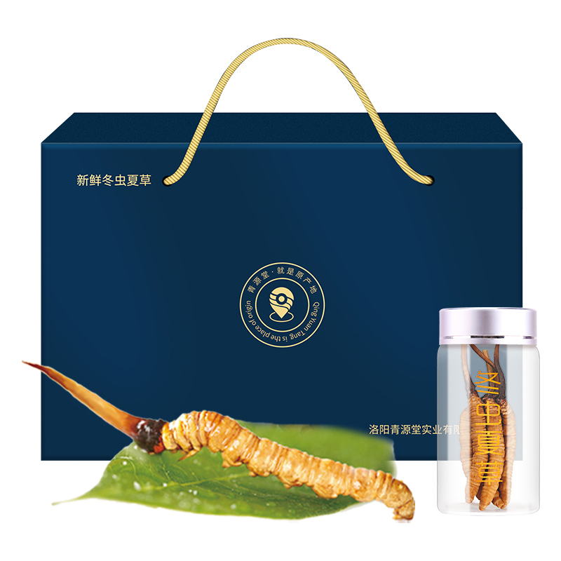 青源堂 冬虫夏草 1克/条 50条装50克 新鲜冬虫夏草正品 可泡酒泡水