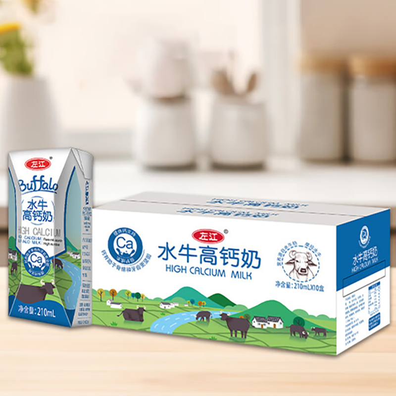 左江 水牛高钙奶210ml*10盒/箱