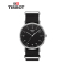 天梭(TISSOT) 男士魅时系列尼龙带手表 瑞士品牌织物材质石英表男T109.610.17.037.00