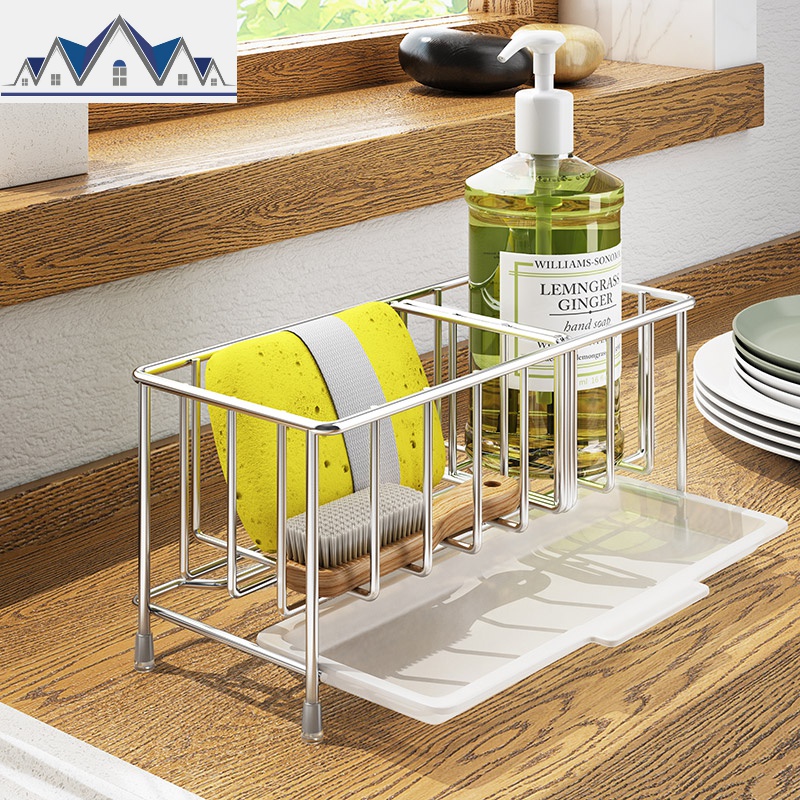 304不锈钢厨房洗碗布置物架家用水边洗洁精收纳架子 三维工匠