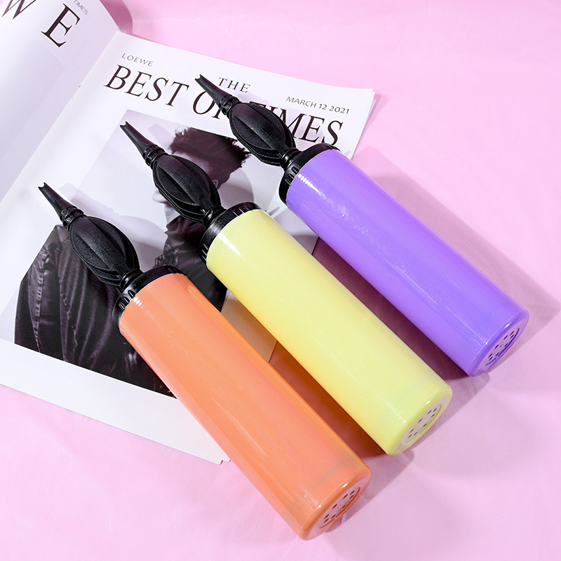 气球打气筒手动便推式长条充气泵 马卡龙色系[随机色]1个马卡龙随机色1个高清大图