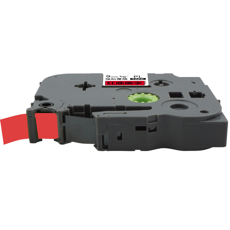艾洁 标签带9mm红底黑字PL-421 适用兄弟 PT-1010;1100CH;1280 TZe-421标签机色带高清大图