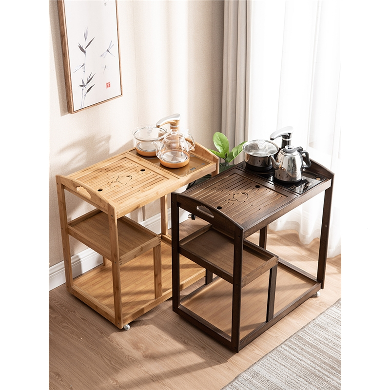 移动茶桌家用小茶台客厅阳台功夫茶几古达茶车烧水壶一体茶盘茶具套装